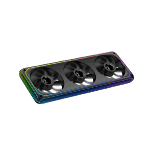 Xigmatek AERO DGT 360 Reverse 360mm reverse-blade ARGB fan assembly with digital display